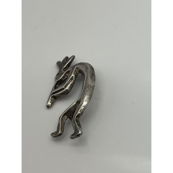 Native American Sterling Silver handmade KOKOPELLI pin Brooch - Picture 5 of 9